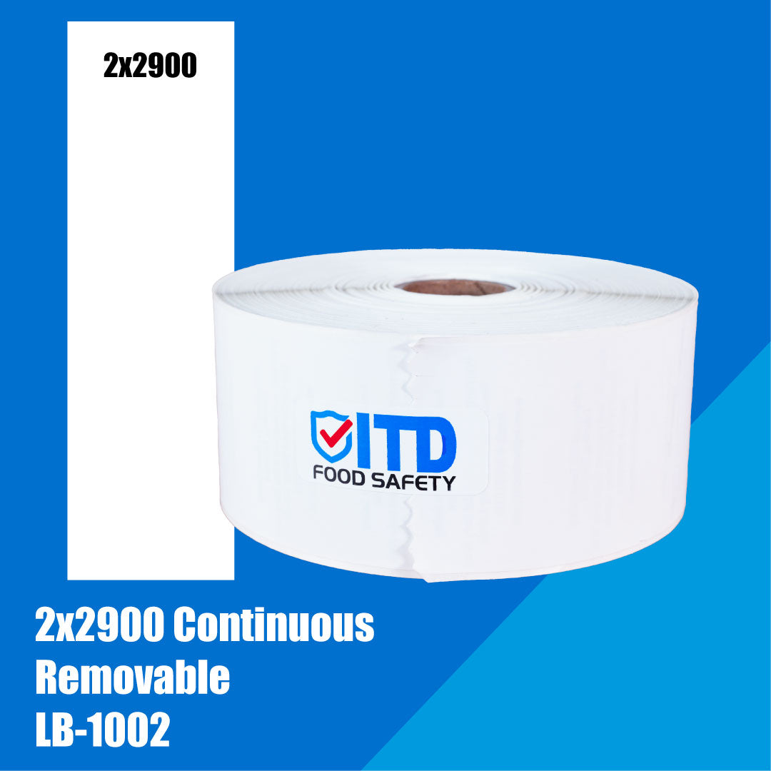 2x2900 Continuous Label with Removable Adhesive LB-1002