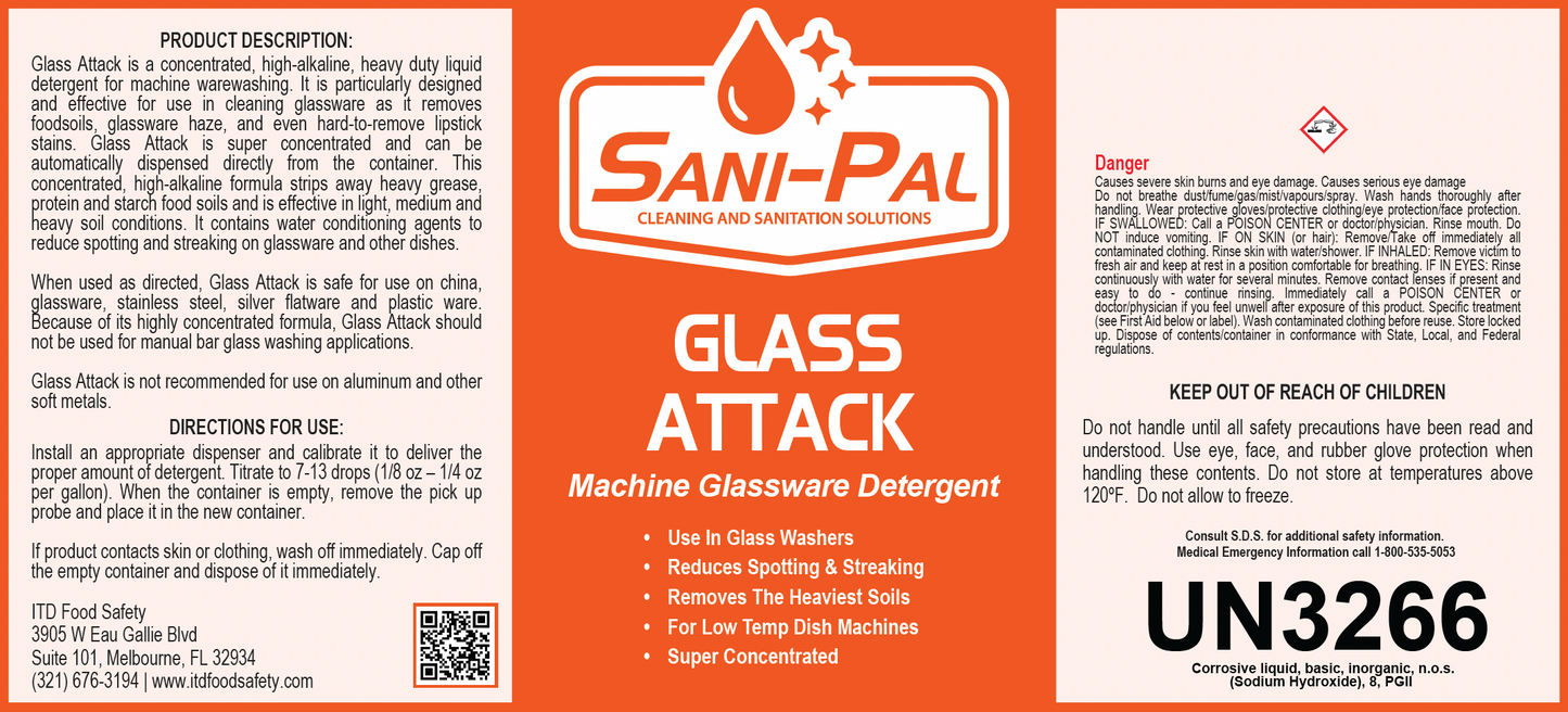 Glass Attack – Heavy-Duty Glassware Cleaner