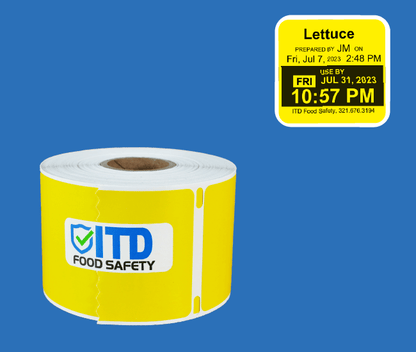 Ready for anything, our 2" x 2" Food Safety Labels (500 per roll) offer the perfect combo of secure adhesive and easy peeling.  Plus, their unique, Premium-Peel stickiness ensures they'll always stay put - no matter the temperature of your kitchen. Removing them? A breeze!