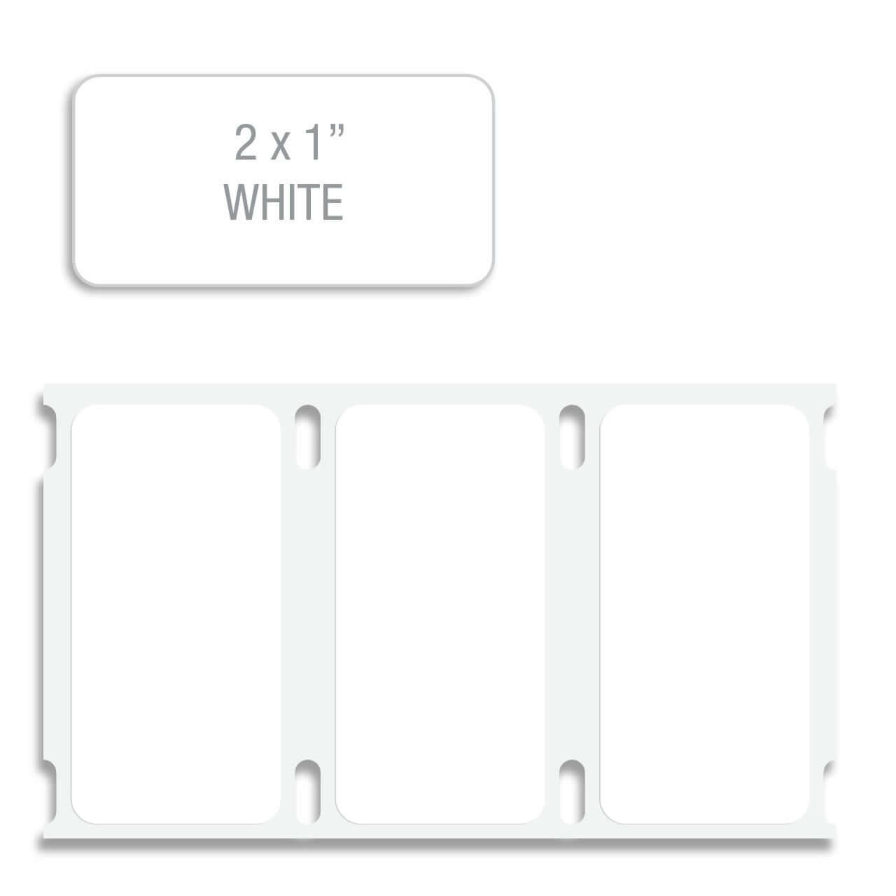 FDA 2x1 Water Resistant Labels  1000 labels per roll-White  Ideal for use with a First In, First Out (FIFO) system of perishables, these labels help maximize kitchen safety and minimize food waste.