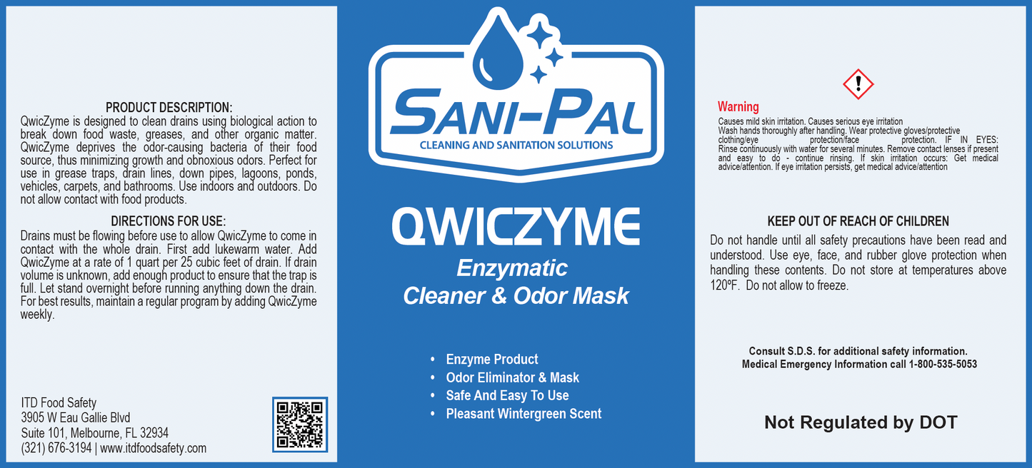 QwicZyme® Biological Drain Cleaner & Odor Control