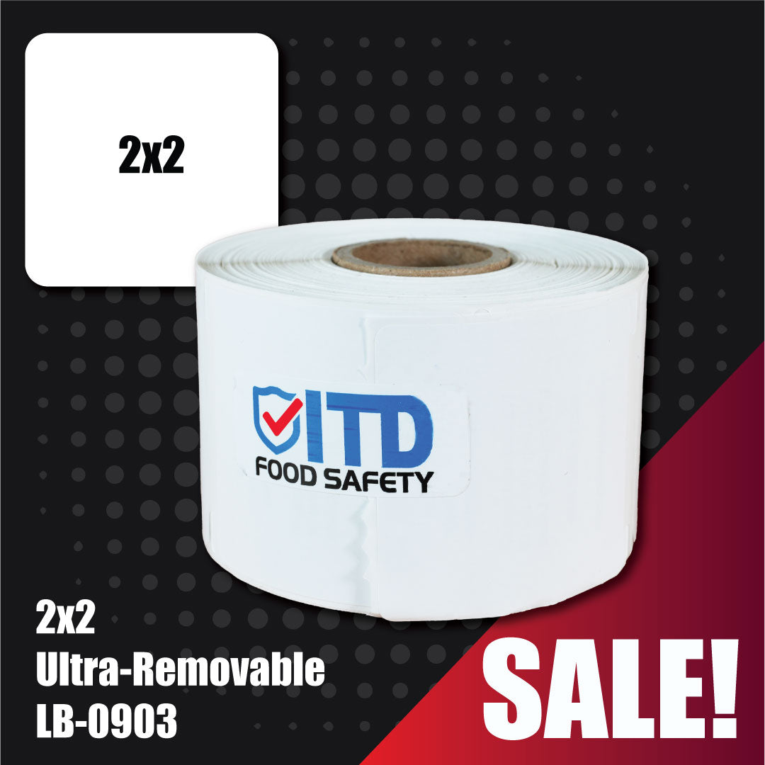 2x2 (500 per roll) Ultra Removable Labels - White LB-0903 Sale