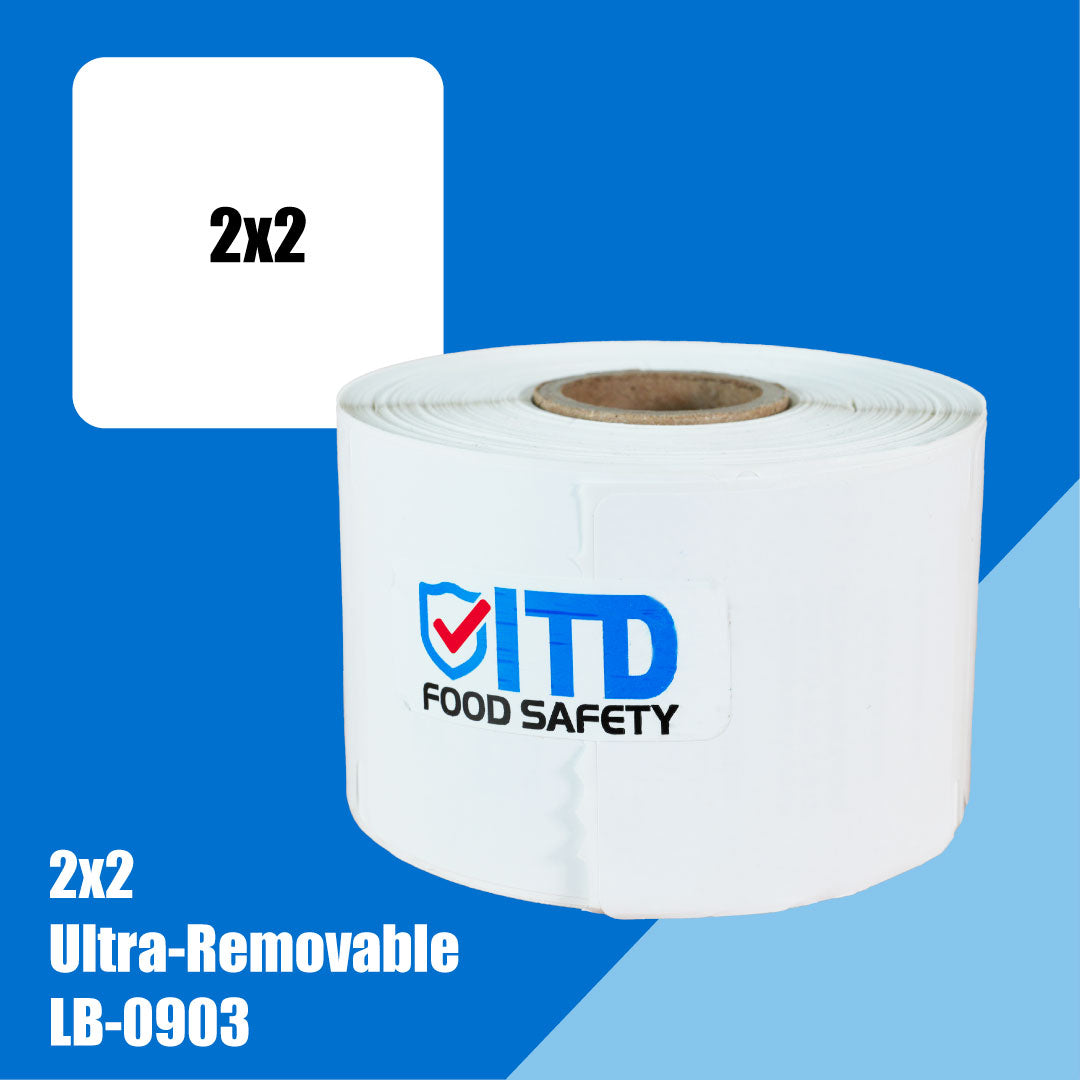 2x2 (500 per roll) Ultra Removable Labels - White LB-0903