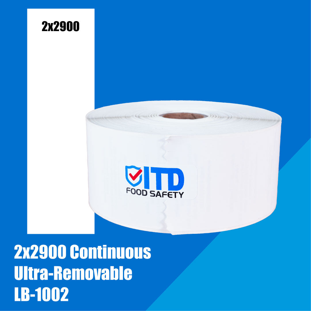 2x2900 Continuous Label with Ultra Removable Adhesive LB-1002