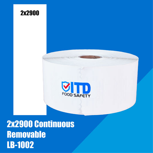 2x2900 Continuous Label with Removable Adhesive LB-1002