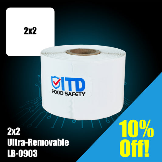 2x2 (500 per roll) Ultra Removable Labels - White LB-0903 Sale