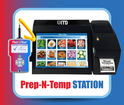 Food Labeling &amp; Food Temperature Solution ALL IN ONE Introducing Prep-N-Temp: the revolutionary, custom-designed automated food safety solution from ITD Food Safety. Crafted with innovation in mind, Prep-N-Temp transforms kitchen practices with ease.
