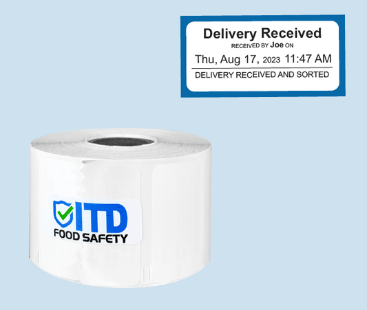  2"x 3" Permanent Food Safety Labels.  320 Labels/Roll-White 