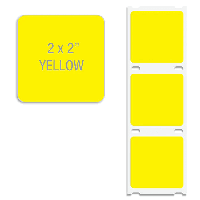 Color Label 2x2 2x2 Premium Peel Yellow Prep-Pal™ Labels