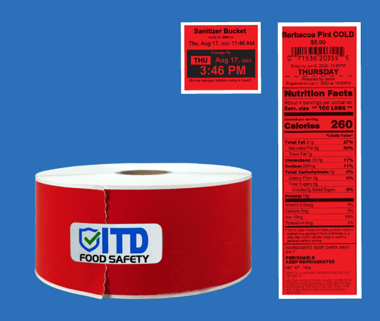 Ensure food safety standards and proper food rotation with our 2" x 2900" Continuous Labels. Easily adheres to containers with Removable adhesive for efficient organization of back-of-house areas. Ideal for a First In, First Out (FIFO) system, these perforated labels support increased kitchen safety while avoiding food spoilage.