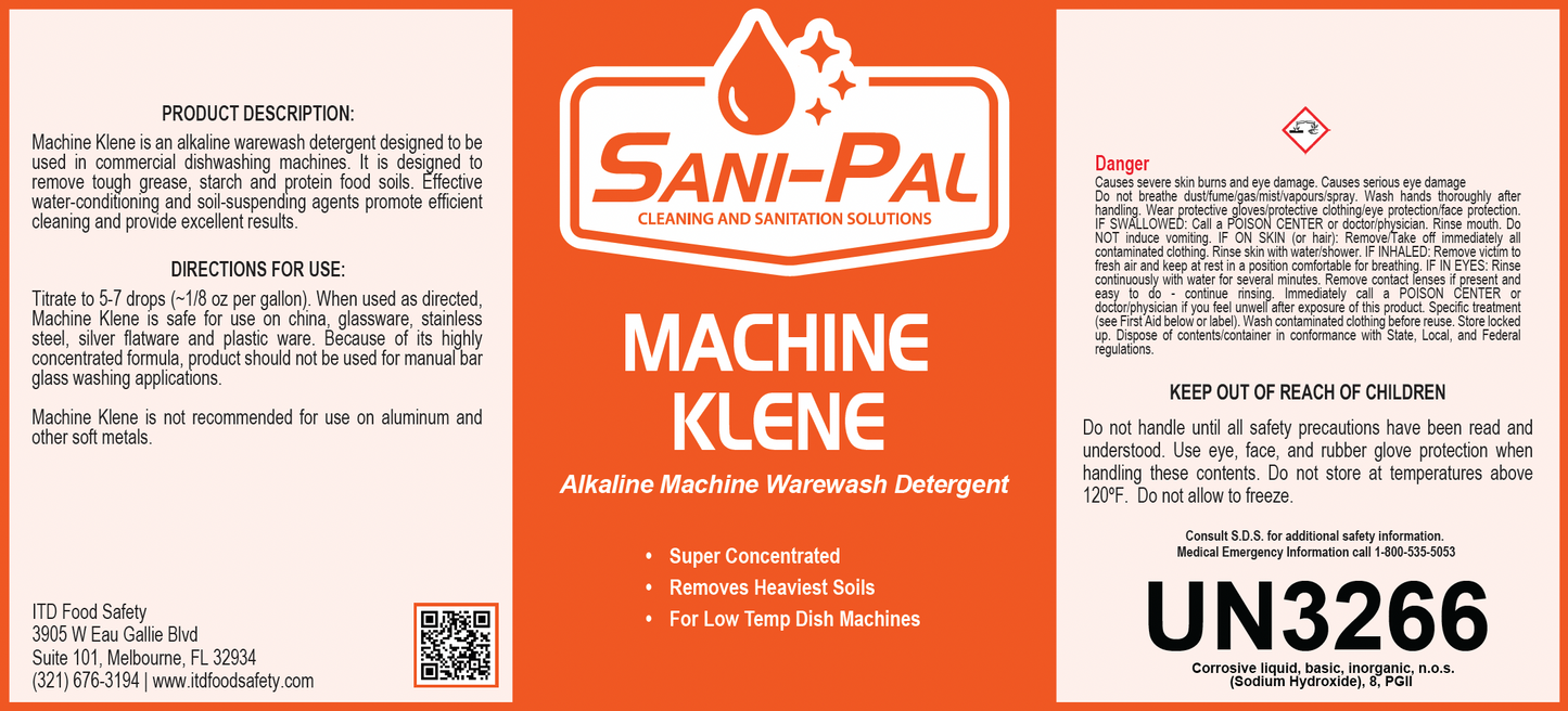 Machine Klene – Machine Warewash Detergent