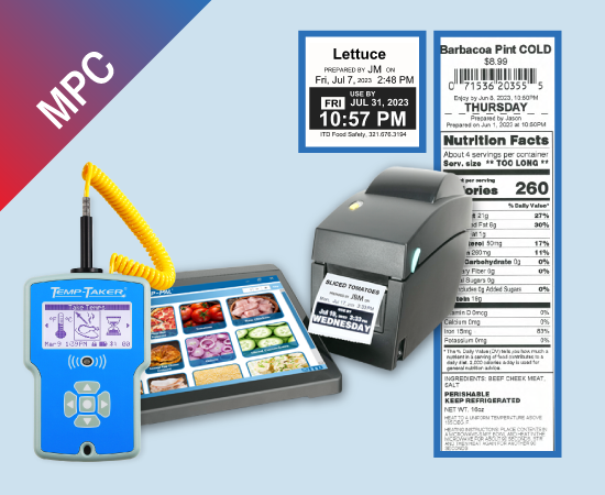 ITD Food Safety | Nutritional Label | Automated Label System | Food Temperature Monitoring