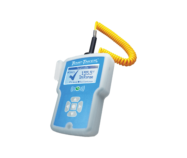 Protect your Temp-Taker investment from accidental damage with the new flexible case made from tough, food-grade silicone.   Not only does it protect the Temp-Taker unit, but it holds the probe to allow user to operate the Temp-Taker with one hand.