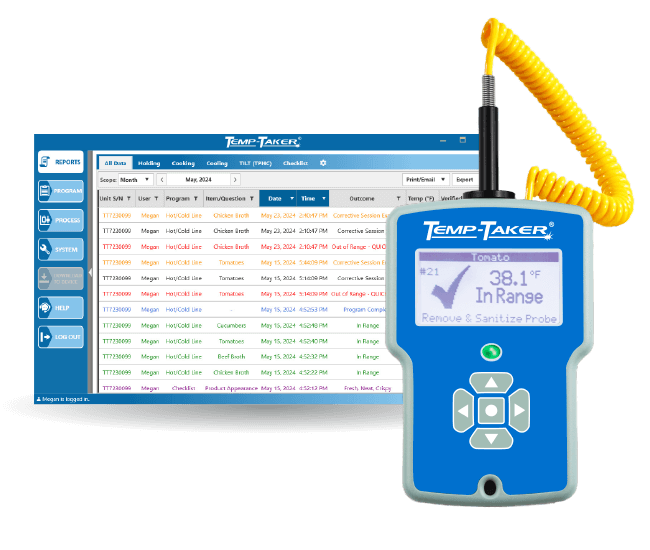 Temp-Taker® 7 takes HACCP management to a whole new level by enhancing food safety while minimizing human errors. Wireless Bluetooth technology delivers the results instantly and generates clear, detailed records that are electronically accessible and com