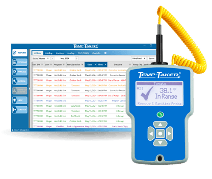 Temp-Taker® 7 takes HACCP management to a whole new level by enhancing food safety while minimizing human errors. Wireless Bluetooth technology delivers the results instantly and generates clear, detailed records that are electronically accessible and com