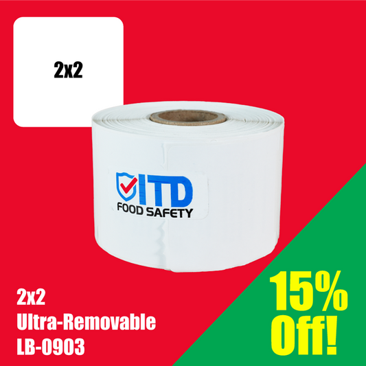 2x2 (500 per roll) Ultra Removable Labels - White LB-0903 Sale